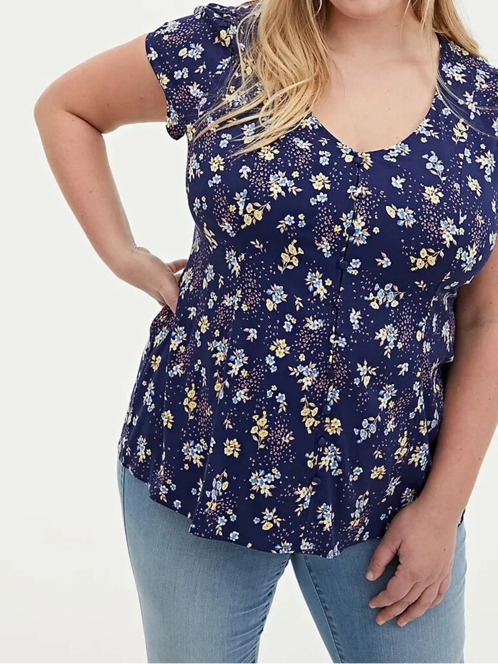 Torrid Floral Button Shirt